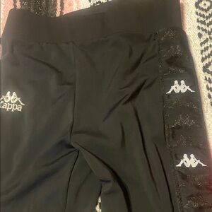Kappa Black Joggers with Logo Detail